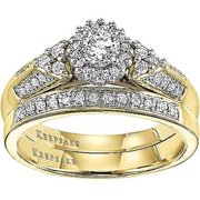 Wings of Love 1/2 Carat T.W. Certified Diamond 14kt Yellow Gold Bridal Set