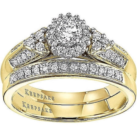 Wings of Love 1/2 Carat T.W. Certified Diamond 14kt Yellow Gold Bridal Set