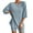 Blue, variant on felwors Women 2 Piece Outfits Dressy Pajamas Lounge Set Ribbed Knit for Women Matching Tshirt Shorts Outfits Black, M