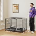 thumbnail image 3 of PawHut Cage pour Chien Robuste, Grande Cage pour Chien avec Roues et Plateau, 3 of 10