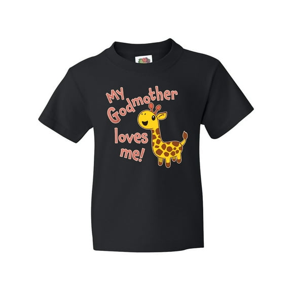 Inktastic My Godmother Loves me- cute giraffe Youth T-Shirt