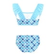 thumbnail image 4 of iiniim Kids Girls 2 Pieces Bikini Swimsuits Ruffled Sleeveless Tank Top with Briefs Set Swimwear 2-16 Blue 10, 4 of 7
