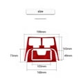 thumbnail image 3 of Real Bright Soft Car Interior Carbon Fiber Sticker DecorationFor Lexus IS250 IS350 2006-2012 Red Carbon Fiber Rear Air Vent Outlet CoverAuto Car Protection Interior Accessories, 3 of 8