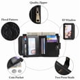 thumbnail image 5 of GAEKEAO Wallet for Women RFID Blocking Vegan Leather Bifold Card Holder Compact Zipper Pocket Wallets with 4 ID Windows, 5 of 8