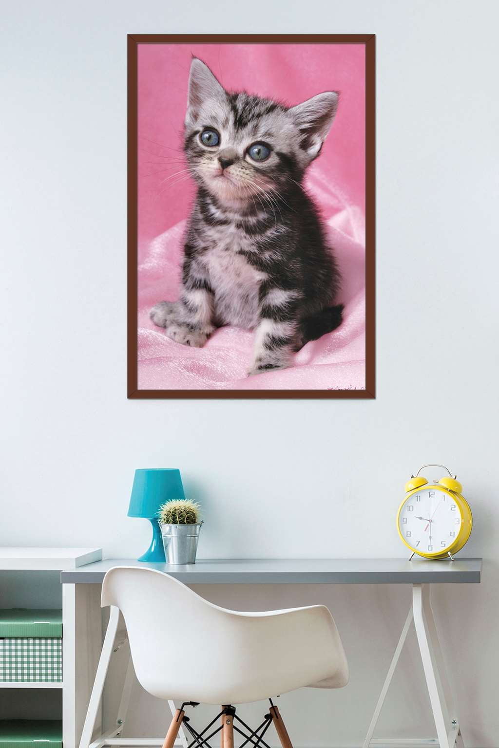Keith Kimberlin - Kitten - Cute Wall Poster, 22.375" x 34", Framed