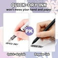 thumbnail image 4 of 9 Pcs Black Fountain Pens Set Disposable for Writing EF Nib Fine Point Calligraphy Pen Smooth Writing Ink Pens for Note Taking Journaling Sketching Scrapbook Office School, 4 of 7