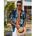 thumbnail image 4 of COOFANDY Men's Hawaiian Shirt Summer Beach Casual Short Sleeve Button Down Shirts Printed Clothing, 4 of 6