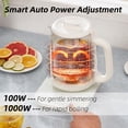 thumbnail image 3 of Health Pot, 1.5L Double-Layer Glass Electric Kettle with Stew Pot, 9-in-1 Multi-Function Tea Maker for Soup, Porridge, Herbal Tea, Stainless Steel Ba, 3 of 7