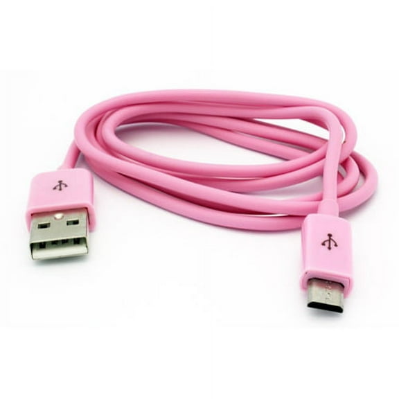 Pink 3ft USB Cable Rapid Charger Sync Power Wire Micro-USB Data Cord Supports Fast Charging Compatible With Amazon Kindle Fire HD 7, 8, HDX 7 DX 6 8.9, 10