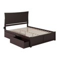 thumbnail image 4 of Leo & Lacey Transitional Solid Wood Urban King Storage Platform Bed in Espresso, 4 of 9
