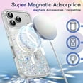 thumbnail image 4 of JETech Glitter Case for iPhone 17 Pro Max 6.9-Inch Compatible with MagSafe, Clear Cute Bling Sparkle for Women and Girls, Shiny Shockproof Magnetic Sparkly Phone Cover (Clear), 4 of 6