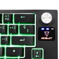 thumbnail image 4 of Teclado Gamer Ocelot Membrana Alámbrico 60% Rainbow Con Rueda de Control de Volumen Color Negro, 4 of 4