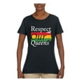 thumbnail image 2 of Wild Bobby Respect Our Queens Black Pride Womens Graphic T-Shirt, Black, Small, 2 of 5