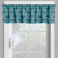 thumbnail image 4 of Ambesonne Ocean Valance & Curtain, Sharks and Diver Man Cartoon, 55"x30", Grey and Petrol Blue, 4 of 7