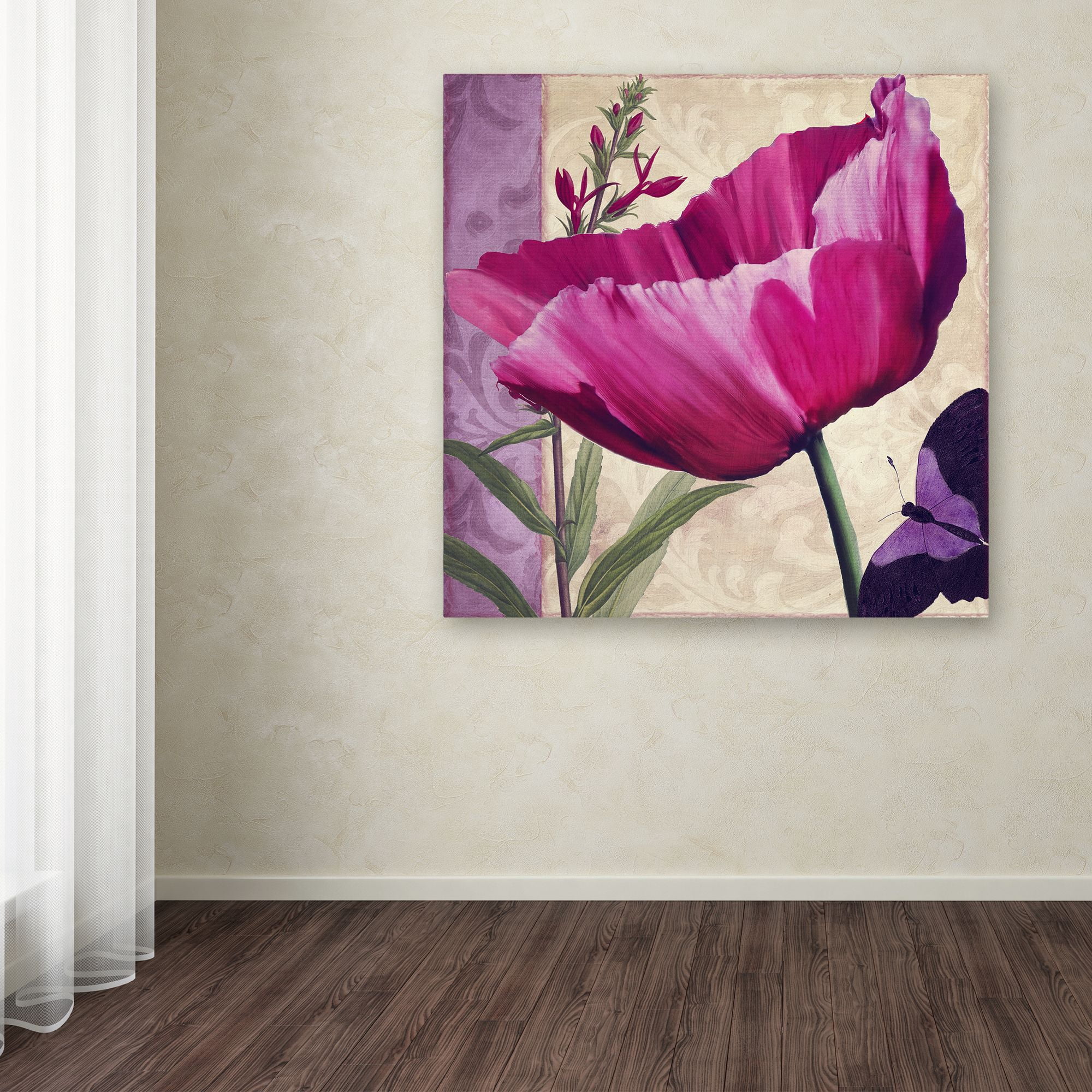 Trademark Fine Art " Pink Poppy I " Canvas Art by Color Bakery
