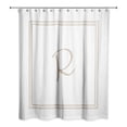 thumbnail image 2 of Creative Products Beige and White Letter R Monogrammed 71x74 Shower Curtain, 2 of 7