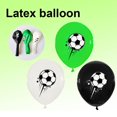 thumbnail image 3 of Globos de fútbol, globos deportivos, globos de látex con forma de balón de fútbol, globos de fútbol negros, blancos y verdes, globos de fútbol para fiesta de la Copa del Mundo, 3 of 5
