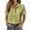 21# Green, variant on Boho Polka Dot Print Shirt for Women Short Sleeve Collared Button Down Pocket Casual Vacation Summer Blouse