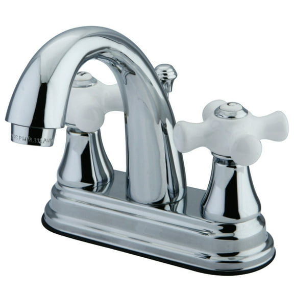 Kingston Brass English Vintage Two Handle 4" Centerset Lavatory Faucet with Brass Pop-up