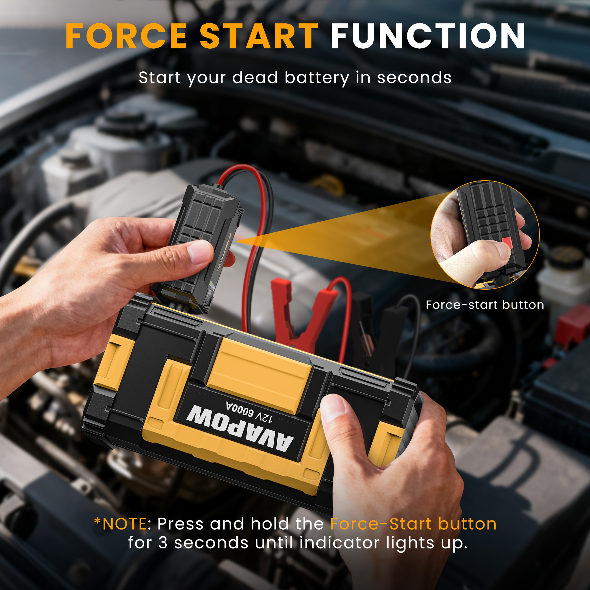 AVAPOW 6000A Portable Car Battery Jump Starter photo 3