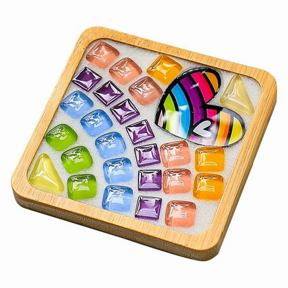 Mosaic DIY Coaster Family Handmade Material Package Kidsren's Creative Gift Kindergarten Interactive Warm-Up