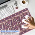 thumbnail image 4 of Long Mouse Pads for Desk,Brown Ethnic Pattern Desk Mats on Top Of Desks, Desk Mouse Pad Extra Large with 3mm Non-Slip Base and Stitched Edge for Gaming,Office,Work,Home 35.4"x15.7", 4 of 6