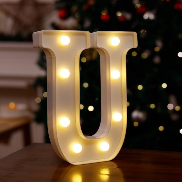 Matoen12 Christmas Alphabet Colored Lights Holiday Party Colored Lights