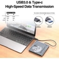 thumbnail image 4 of External CD DVD Drive, USB 3.0 Type C Ultra-thin Superdrive Optical Burner CD DVD +/- RW, Compatible with Windows 10 8 7 XP Vista Mac OS System, 4 of 7
