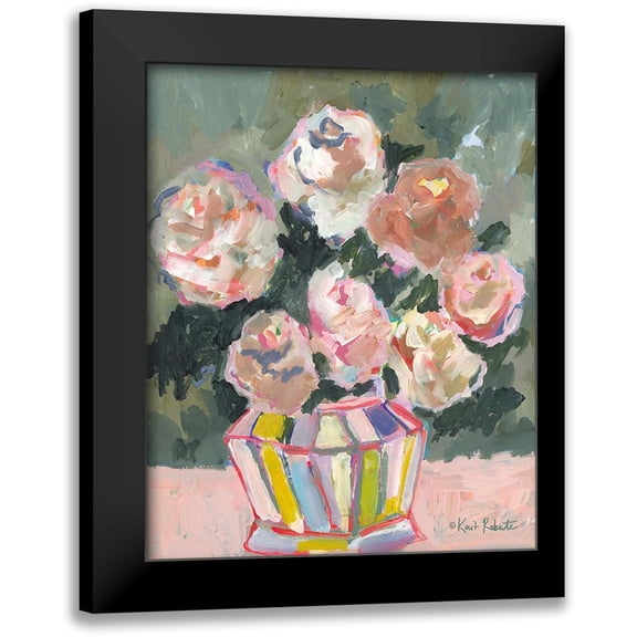 Roberts, Kait 12x14 Black Modern Framed Museum Art Print Titled - Flowers for Brenda