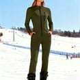 thumbnail image 1 of Yourumao Combinaisons de Ski pour Femmes Fermeture Éclair devant Col Montant Manches Longues une Pièce Combinaisons de Ski Sports de Plein Air Combinaison de Neige Extensible, 1 of 7