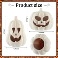 thumbnail image 2 of Halloween Pumpkin Decoration Rustic Clay Spooky Pumpkin Table Centerpiece Ornaments for Summerween Indoor Outdoor Home Party Porch Mante, 2 of 6