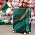 thumbnail image 4 of Teal Gold Marble Wave Dot Pattern Luggage Cover Fashion Suitcase Cover Baggage Covers Fit 25-28 Inch Luggage (Go Travel), 4 of 5