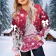 thumbnail image 4 of Sudadera con capucha para niños, moderna, informal, holgada, con estampado de manga larga, gorro con bolsillo de cuerda, sudadera de poliéster para niños., 4 of 5