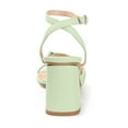 thumbnail image 4 of Journee Womens Shillo Open Square Toe Block Heel Dress Sandals, 4 of 9