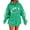 Mint Green, variant on Game Day Womens Sequin Hoodies Sweatshirts Preppy Funny Rugby Graphic Long Sleeve Loose Fit Hooded Tops Oversized Fall Winter Pullovers Red XXL