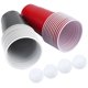 thumbnail image 2 of Juego de Beer Pong Juego para beber Beer Pong Vasos de Beer Pong 22 Vasos 4 Pelotas de Ping Pong Rojas y Negras, 2 of 14