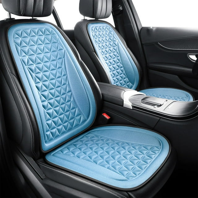 WFDC 2PCS Car Seat Cover Breathable Seat Protector- Made with Premium Polyester Fiber and Massage Magnet Bubble Cushion -Adjustable for Cars Truck SUV Vans,Suitable For All Seasons,Blue