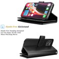 thumbnail image 3 of Takfox iPhone 12 Case, iPhone 12 Pro Case Cover 9 Card Holder PU Leather Kickstand Wrist Strap Protective Wallet Case for Women Apple iPhone 12/12 Pro 6.1 inch (2020), Black, 3 of 6