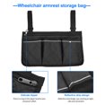 thumbnail image 3 of Bolsa para silla de ruedas Multifuncional Silla Reposabrazos Bolsillo para Hombres Mujeres (Negro), 3 of 9