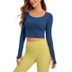 thumbnail image 1 of Remera Crop Top de Manga Larga Butterluxe CRZ YOGA Azul Marino XS, 1 of 4