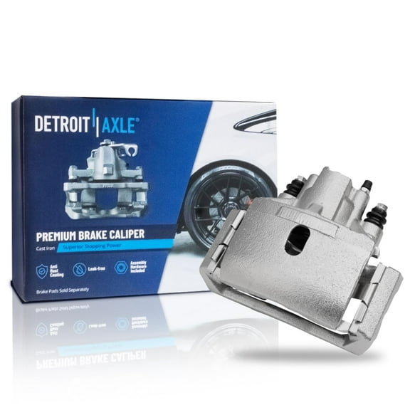 Detroit Axle - Rear Passenger Side Disc Brake Caliper w/Bracket Replacement for 2002-2018 Dodge Ram 1500, 2004-2009 Durango Phenolic Piston Only