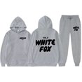 thumbnail image 1 of 2025 White Fox Unisex Letter Print Loose Hoodie Pants Set, 1 of 3