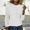 thumbnail image 2 of Hanen Women's Fall Pullover Long Sleeve Crew Neck Casual Ribbed Knit Lightweight Soft Sweater Top, 2 of 6