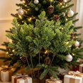 thumbnail image 4 of Xuyuer Winter Artificial Leaves Branches, 18.1 Inch Green Vase Fillers for Home Table Mantel Christmas Decor Display, 4 of 4