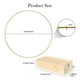 thumbnail image 5 of Metal Floral Hoop Wreath Frame Macrame Place Titulares de tarjetas, con base de madera Centro de mesa Artesanía para Party Table Decor Sunnimix aro floral, 5 of 8