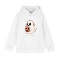 thumbnail image 6 of CBASIHI Girls Halloween Sweatshirts with Pockets Fleece Warm Casual Cute Long Sleeve Ghost Pumpkin Print Pullover Hoodies White 10 T, 6 of 7