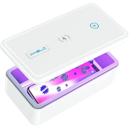 2PCS UV Phone Sanitizer Clean UV Light Sanitizer Fast Germ Sanitizer for Cell Phone Makeup Tools Credit Card Keys Glasses Kills Viruses