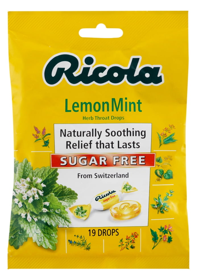 Ricola Sugar Free Herb Throat Drops Lemon Mint 19 Each