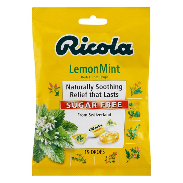 Ricola Sugar Free Herb Throat Drops Lemon Mint 19 Each