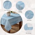thumbnail image 5 of Light Blue Table Cloth Waterproof Tablecloths, Modern Abstract Art Ombre Striped Tablecloth Dining Table Cover for Kitchen Party Tabletop Outdoor, Rectangle Tablecloth 60x120 Inch, 5 of 9